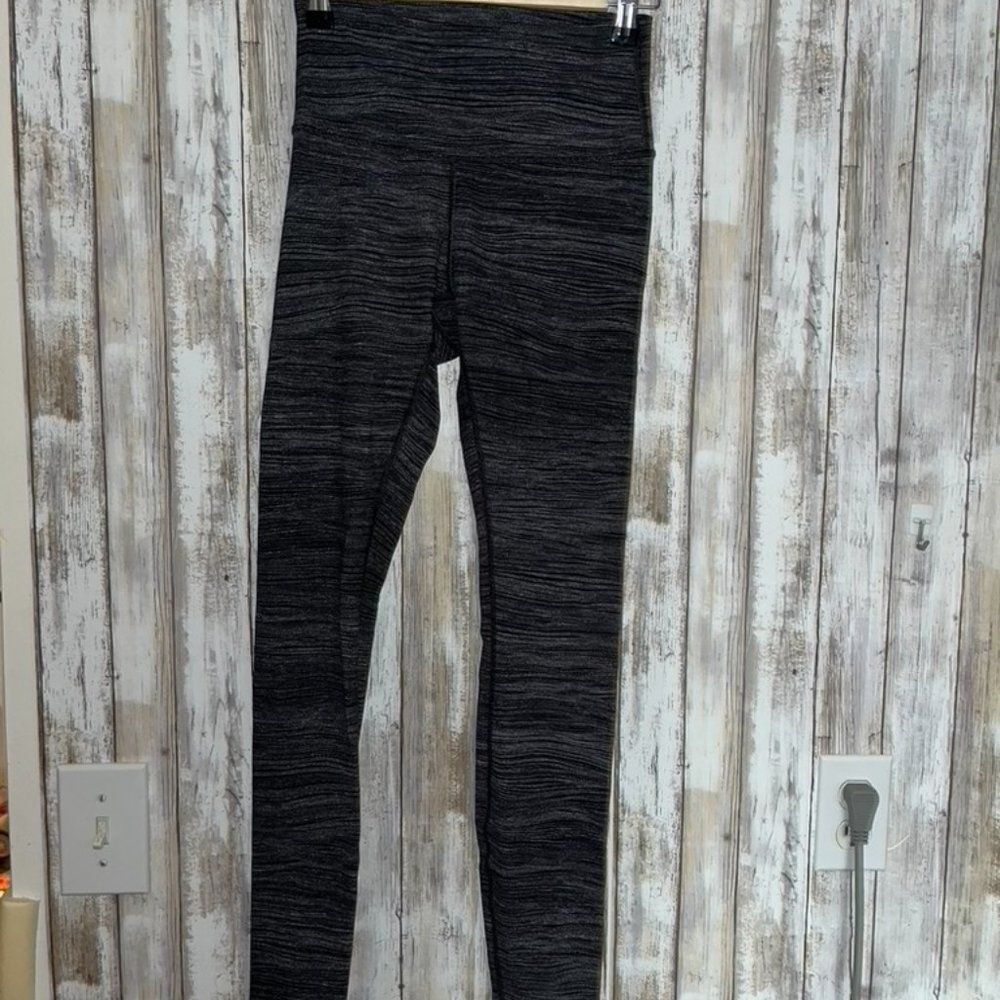 lululemon wunder under 25" heathered grey leggings size 4